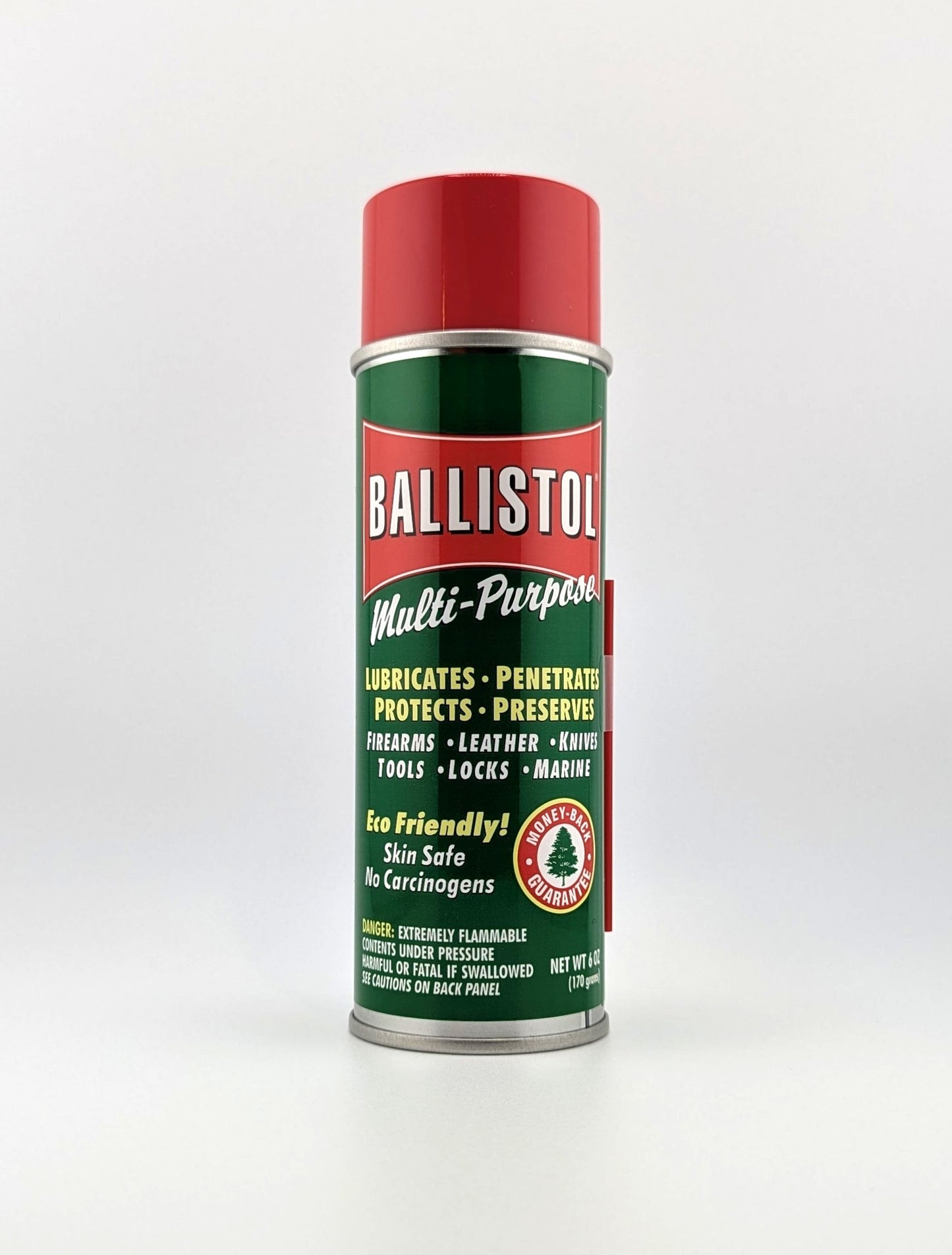 Ballistol multi-purpose lubricant can on a white background