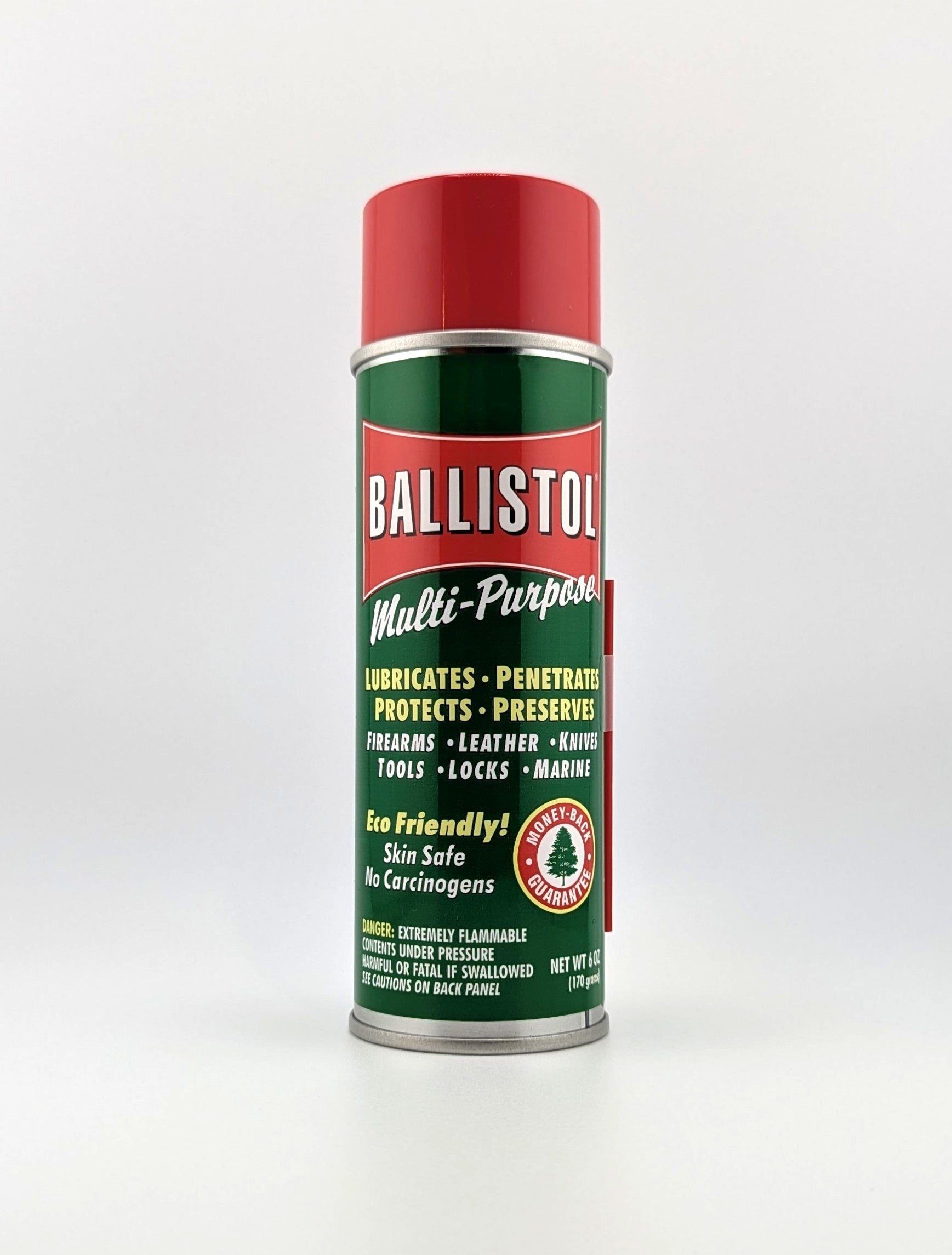 Ballistol multi-purpose lubricant can on a white background